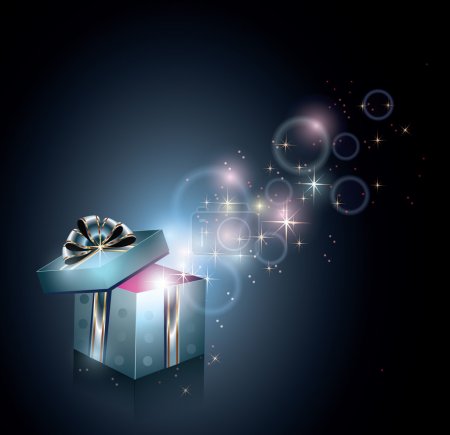 Gift box and magical light