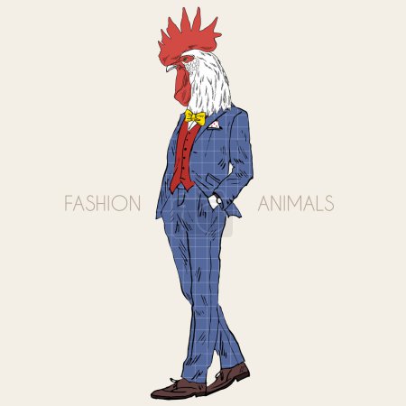 rooster man in suit