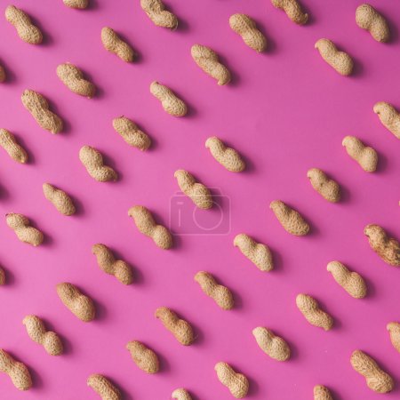 Peanuts pattern on pink background