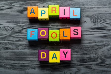 April. April Fools Day card isolated on white background