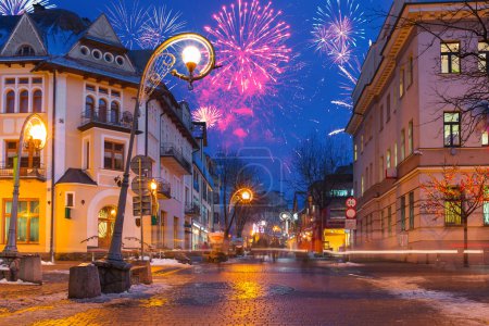 New Year firework display in Zakopane