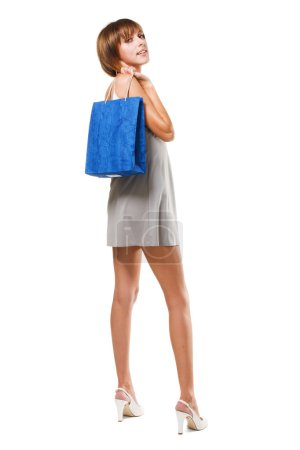 Lovely girl with shopping bag