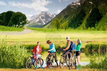 Cyclists biking outdoors