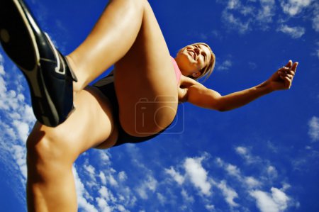 Low Angle Woman Runner