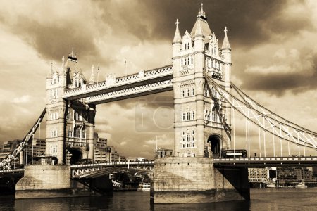 Vintage view of Tower Bridge