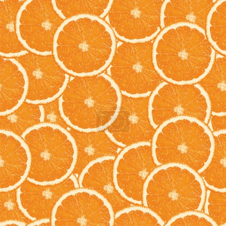 Seamless orange slices background