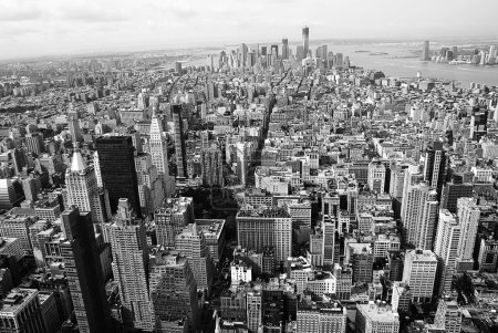 Black and White New York City panorama