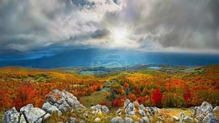 autumn colors in crimean mountains