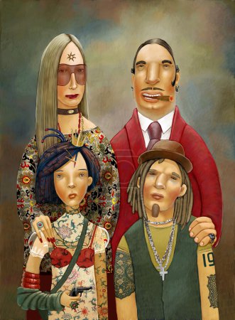 Mad family portrait