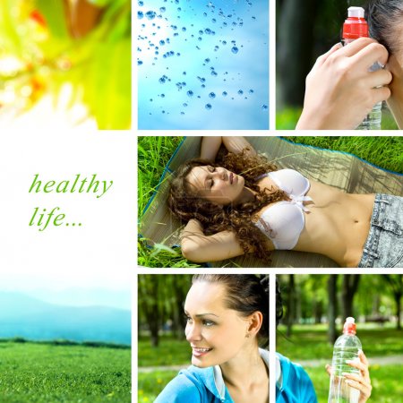 Healthy life collage