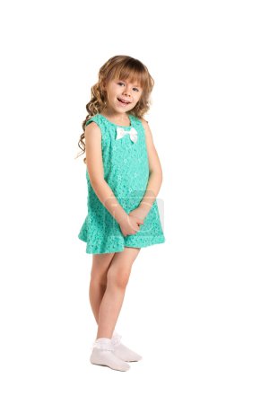 little girl in fashion dress