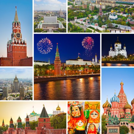 Collage of Moscow (Russia) images
