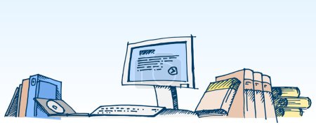 Sketch of a computer illustration