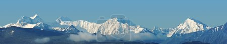 Snowbound mountains panorama