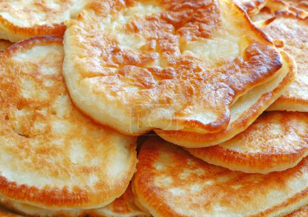 Russian food, pile of homemade pancakes