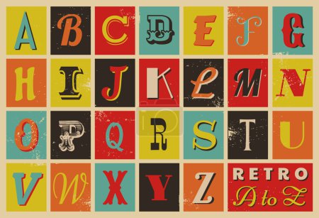Retro Style Alphabet