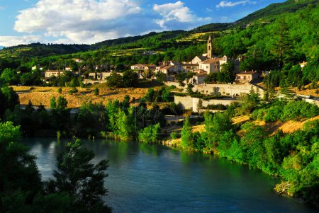 Scenic view on town of Sisteron in Provence, France
