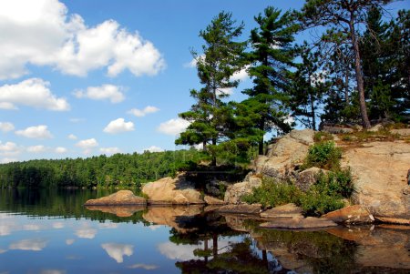 Scenic lake landscape at Algonquin provincial park, Ontario, Canada