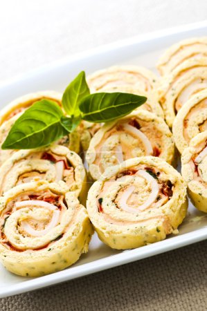 Mini sandwich spiral roll appetizers