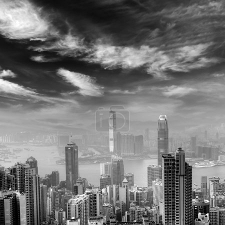 Cityscape of Hong Kong skyscrapers