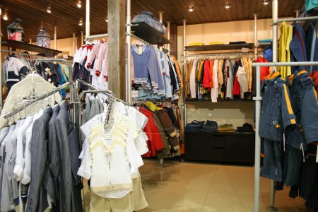 Child clothes in shop
