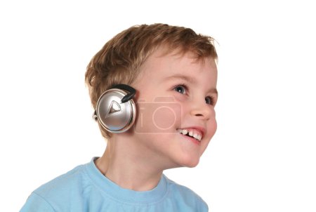 Happy boy with headphones