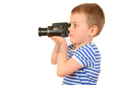 Boy with camera profile