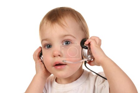 Baby with headphones 3