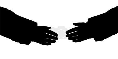 Business hands silhouette