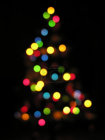 Christmas tree out of focus