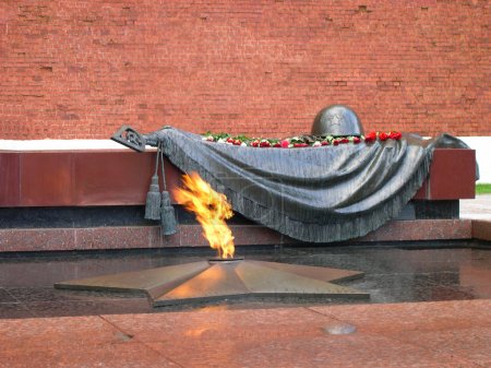 Grave of Unknown soldier of Second World War. Kremlin wall. Moscow.