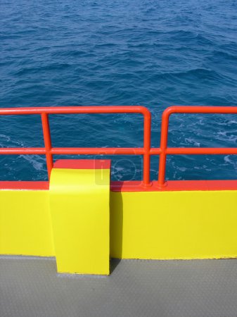 Color board on sea
