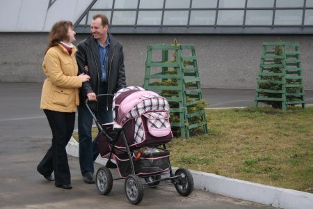 Family with carriage