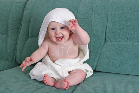 Baby with towel