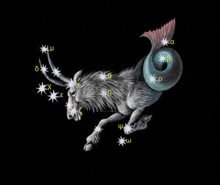 Sign on zodiac constellation The Sea Goat (Capricorn)