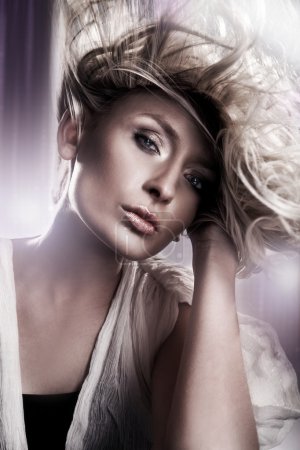 Studio portrait of a beautiful blonde