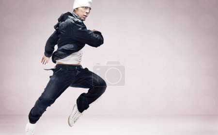 Abstract studio photo of hip hop dancer