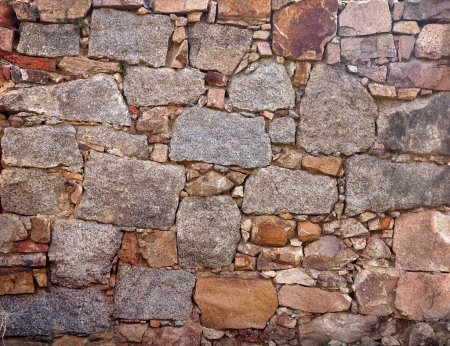 Real wall made of stones