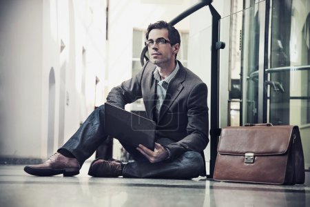Young businessman resting