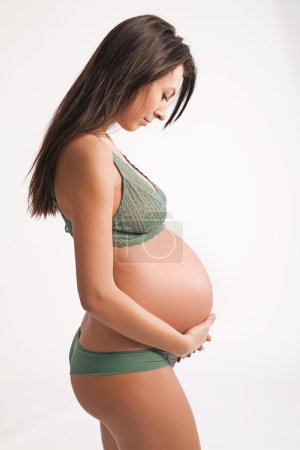 Cheerful pregnant woman