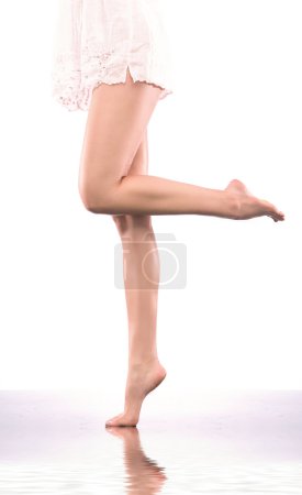 Smooth female legs