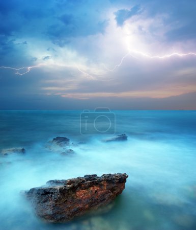 Storm in sea