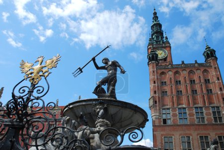 Fountain of the Neptune in Gdansk ( Poland )