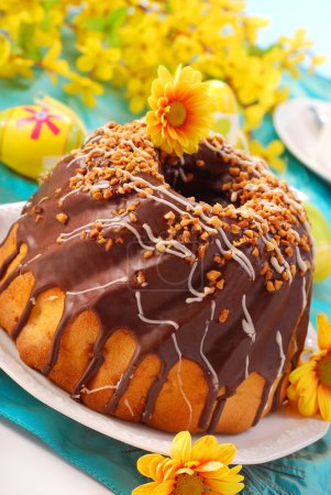 Chocolate ring cake for easter