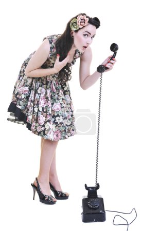 Pretty woman talking by phone