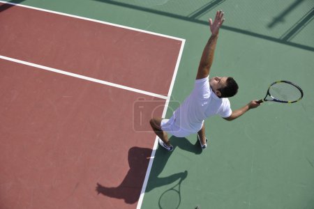Young man play tennis