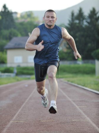 Young athlete running