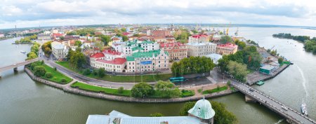 Panoramic view of a Vyborg, Russia