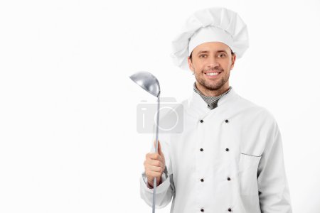 A man with a ladle
