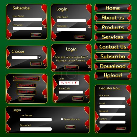 Web Form Template with Casino concept
